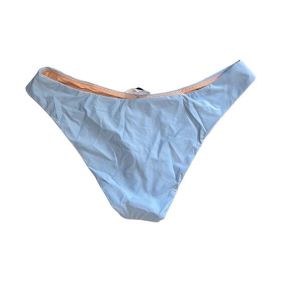 J.Crew Light Blue Cheeky Curved Waist Bikini Bottom, Women’s Size L - Picture 5 of 5